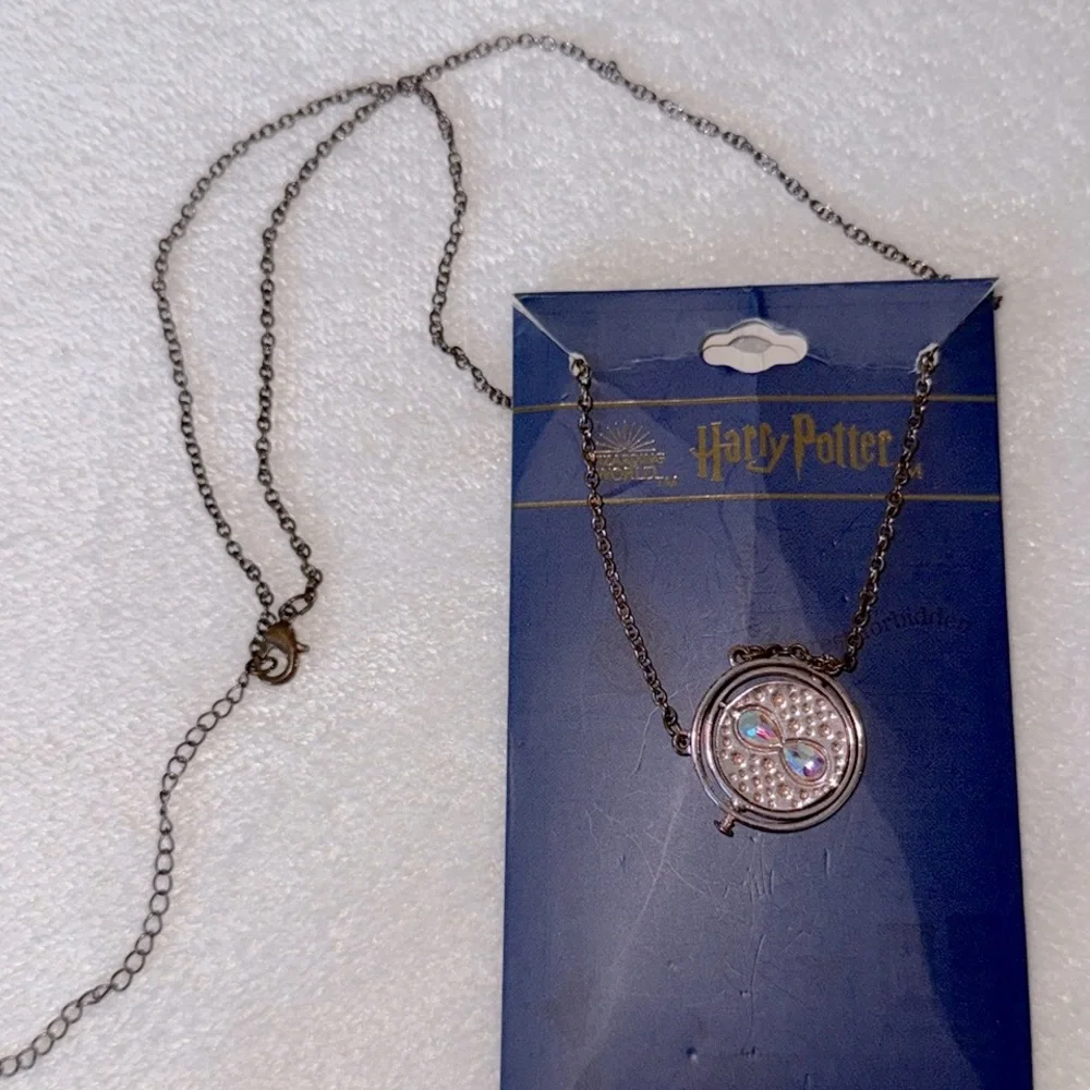 Harry Potter Time Turner Necklace Wizarding World Hermione Spinning Pendant
